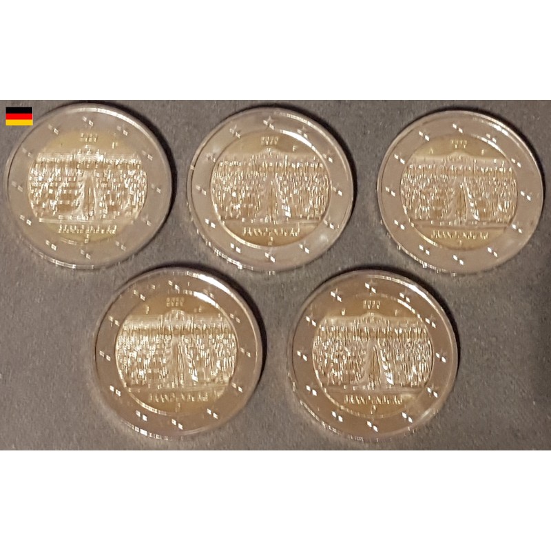 2 euros commémoratives allemagne 2020 5 ateliers Brandebourg pieces de monnaie €