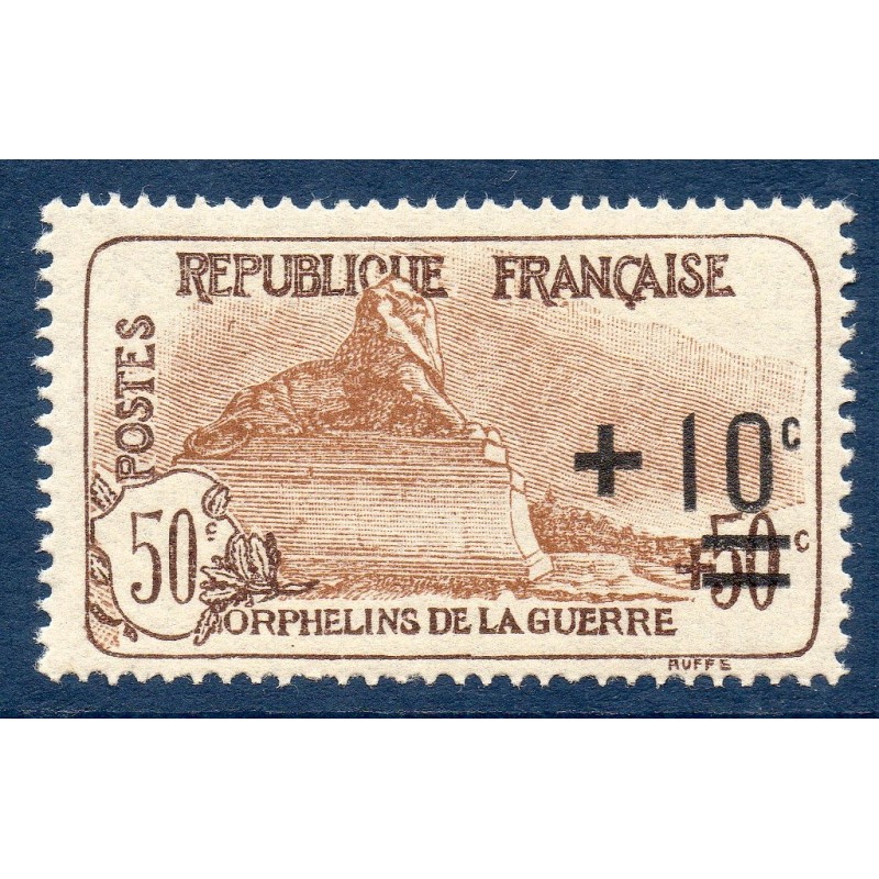 Timbre France Yvert No 167 Orphelins de la guerre surchargé neuf **