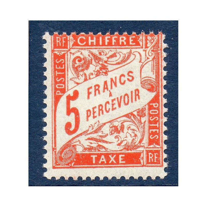 Timbre France Taxes Yvert 66 Type Duval 5f Orange neuf **