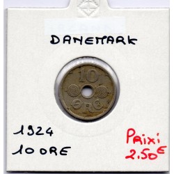 Danemark 10 ore 1924 TTB, KM.822 Christian X