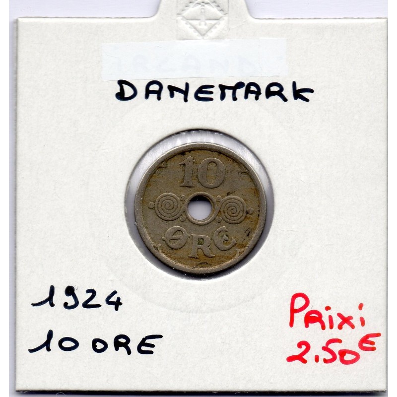 Danemark 10 ore 1924 TTB, KM.822 Christian X