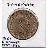 Danemark 5 kroner 1967 Sup, KM 853 Frederik IX