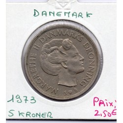 Danemark 5 kroner 1973 Sup, KM.863 Margrethe II