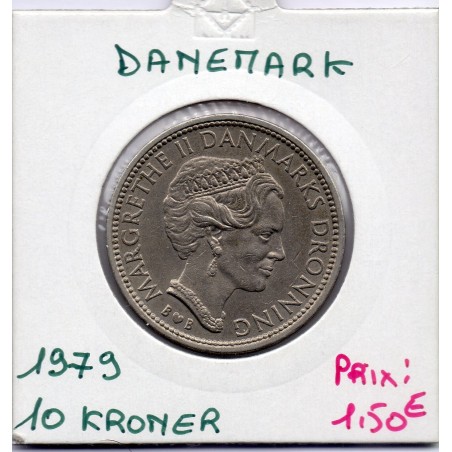 Danemark 10 kroner 1979 Sup, KM.864 Margrethe II