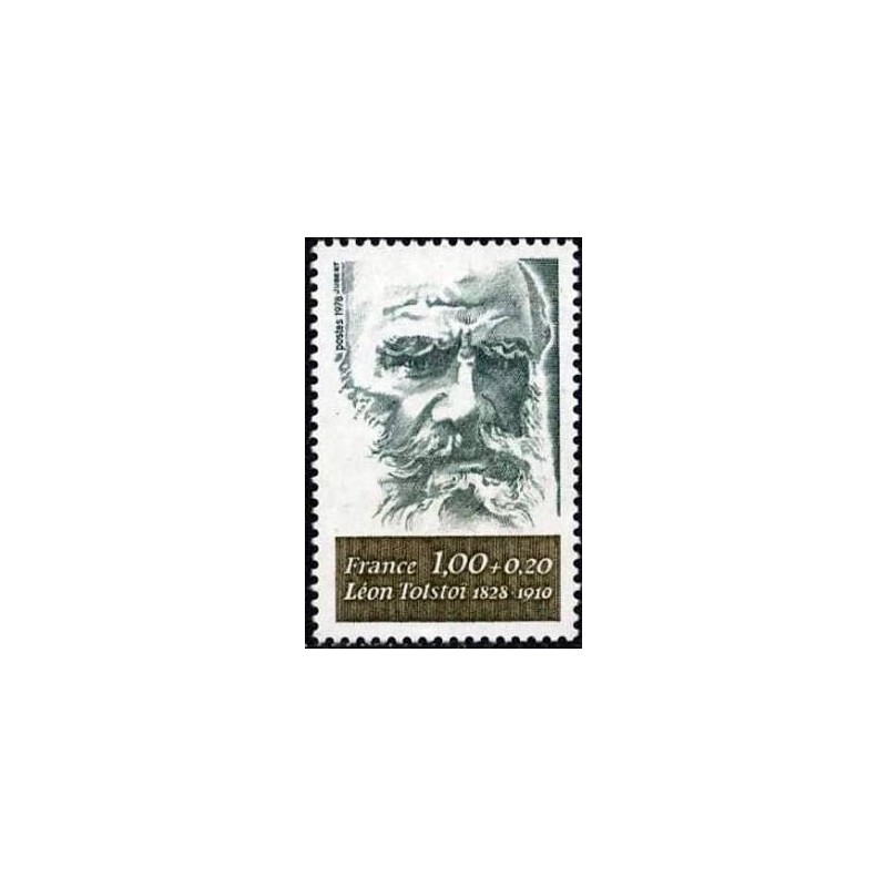 Timbre France Yvert No 1989 Léon Tolstoi