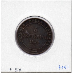 Italie Toscane 5 centesimi 1859 TB, KM 6 pièce de monnaie