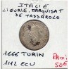 Italie Tassarolo 1/12 ecu ou Luigino 1666 Turin TTB, KM 52.1 pièce de monnaie