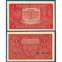 Pologne P.23, Spl, Billet de 1 Marka 1919 Jadwiga