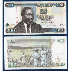 Kenya P.49e, TTB, Billet de 200 Schillings 2010 Cotonnier