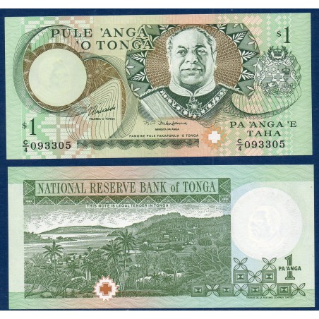 Tonga P.31c, neuf Billet de 1 Pa'anga 1999 Taufa'ahau IV Tupou