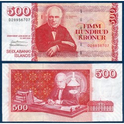 Islande Pick N°58a, TTB Billet de banque de 500 kronur 2001