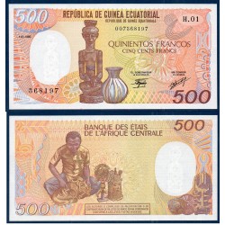 Guinée Equatoriale P.20, Neuf, Billet de 500 francos 1985 Sculpteur