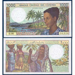 Comores P.11b, Neuf, Billet de 1000 Francs 2004 Récolte