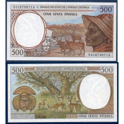 Afrique Centrale P.401Lb Gabon, Neuf, Billet de 500 Francs CFA 1994 Antilopes