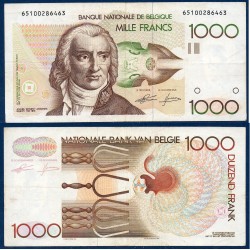 Belgique P.144a, TTB Billet de 1000 Francs 1980-1996 Gretry