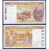 BCEAO P.111Ah Cote d'Ivoire, TTB+, Billet de 1000 Francs CFA 1998 pilotis