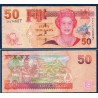 Fidji P.113a, TTB Billet de 50 Dollars 2007-2011 Tabua et Yaqona