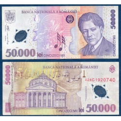 Roumanie Pick N°113a, TTB Billet de banque de 50000 leï 2001-2004