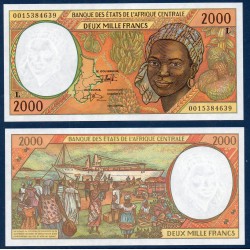 Afrique Centrale P.403Lg Gabon, Neuf, Billet de 2000 Francs CFA 2000 femme