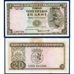 Timor Pick N°26, Billet de banque de 20 escudos 1967