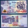 Ghana P.48, Neuf, Billet de 20 Cedis 2019 Black Star Square