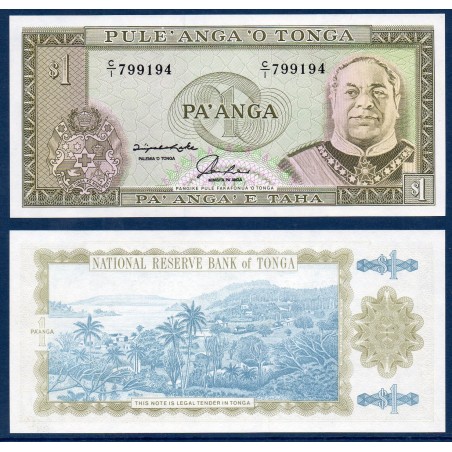 Tonga P.25, neuf Billet de 1 Pa'anga 1992-1995 Taufa'ahau IV Tupou