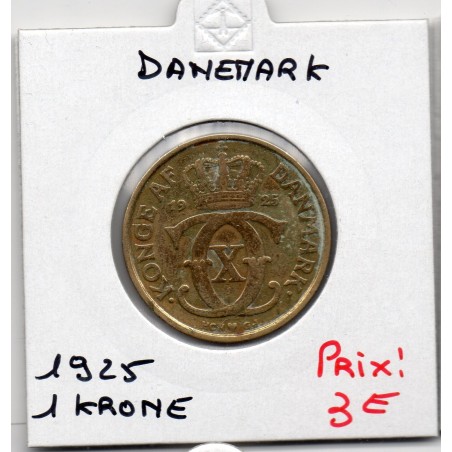 Danemark 1 krone 1925 TTB, KM.824 Christian X