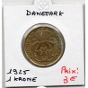 Danemark 1 krone 1925 TTB, KM.824 Christian X