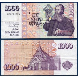 Islande P.59, TTB Billet de 1000 kronur 2001 Sveinsson