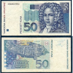 Croatie P.31, TTB Billet de 50 Kuna 1993 Ivan Gunduli