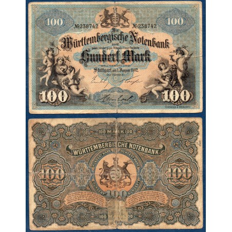 Allemagne Bade P.S979a, Billet de 100 Mark 1902 allégorie