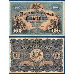 Allemagne Bade P.S979c, TB Billet de 100 Mark 1911 allégorie