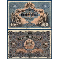 Allemagne Bade P.S979c, TTB Billet de 100 Mark 1911 allégorie