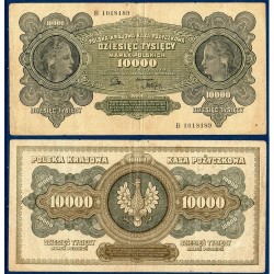 Pologne P.32, TTB, Billet de 10000 Marek 1922 Femmes