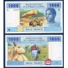 Afrique Centrale P.207Ua Cameroun, Neuf, Billet de 1000 Francs CFA 2002 boeuf