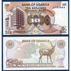 Ouganda Pick N°11b, Billet de banque de 10 Shillings 1979