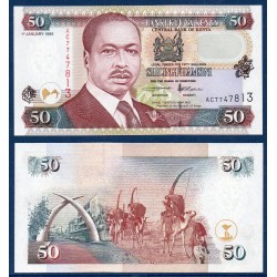 Kenya P.36a2, Neuf, Billet de 50 Shillings 1996 Dromadaires