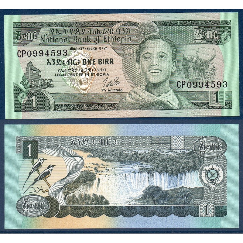 Ethiopie P.30b, Neuf, Billet de 1 Birr 1976 Chutes Tissisat