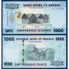 Rwanda P.39b, Neuf, Billet de 1000 Francs 2019 Bleu