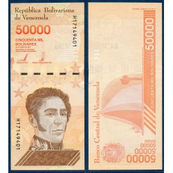 Venezuela Pick N°111b, Billet de banque de 50000 Bolivares 2019