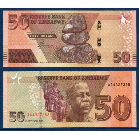 Zimbabwe Pick N°105a, Billet de banque de 20 Dollars 2020