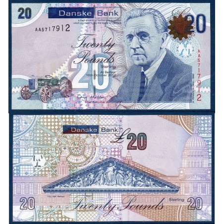 Irlande du nord P.213a, neuf Billet de 20 pounds 2012 Fergusson