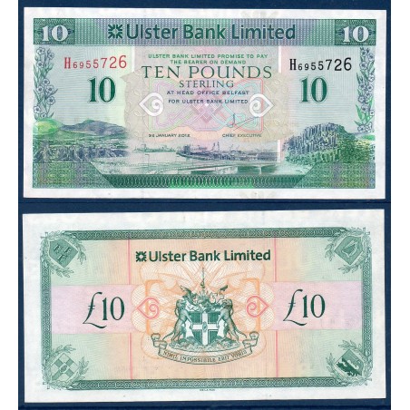 Irlande du nord P.341b, Spl Billet de 10 pounds 2012-2014 port belfast