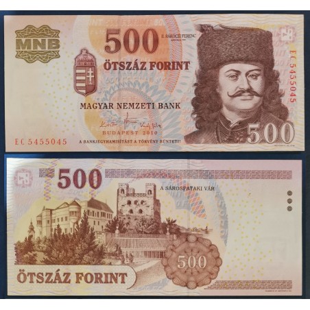 Hongrie P.196c, Neuf Billet de 500 Forint 2010 Ferenc II