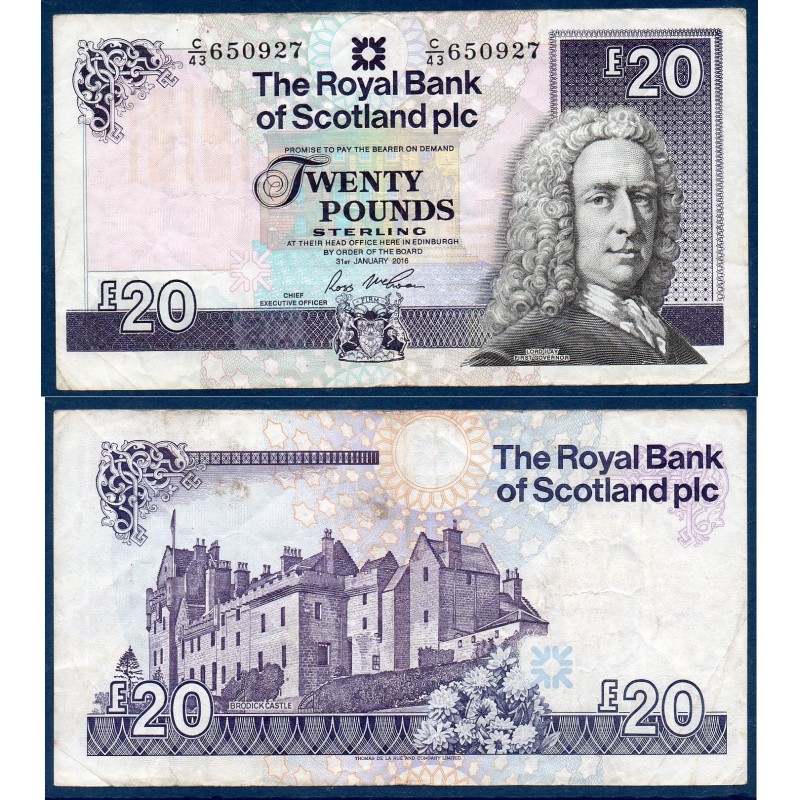 Ecosse P.354f, TTB Billet de 20 pounds 2016-2017 Lord Ilay