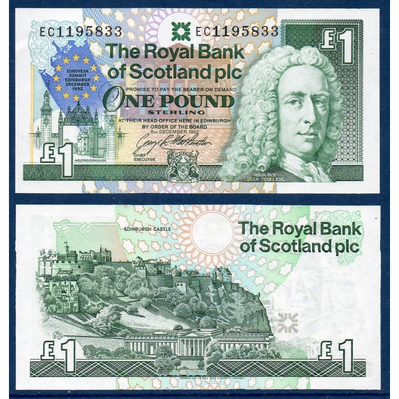 Ecosse P.356a, Neuf Billet de 1 pound 1992 union Européenne