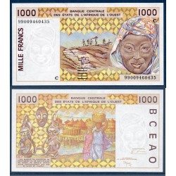 BCEAO P.311Cj Burkina Faso, Neuf, Billet de 1000 Francs CFA 1999 masques