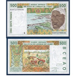 BCEAO P.710Km Senegal, Neuf, Billet de 500 Francs CFA 2002 tracteur