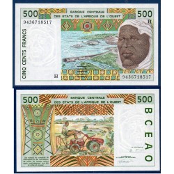 BCEAO P.610Hd Niger, Neuf, Billet de 500 Francs CFA 1994 tracteur