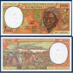 Afrique Centrale P.503Ng Guinée, Neuf, Billet de 2000 Francs CFA 2000 port